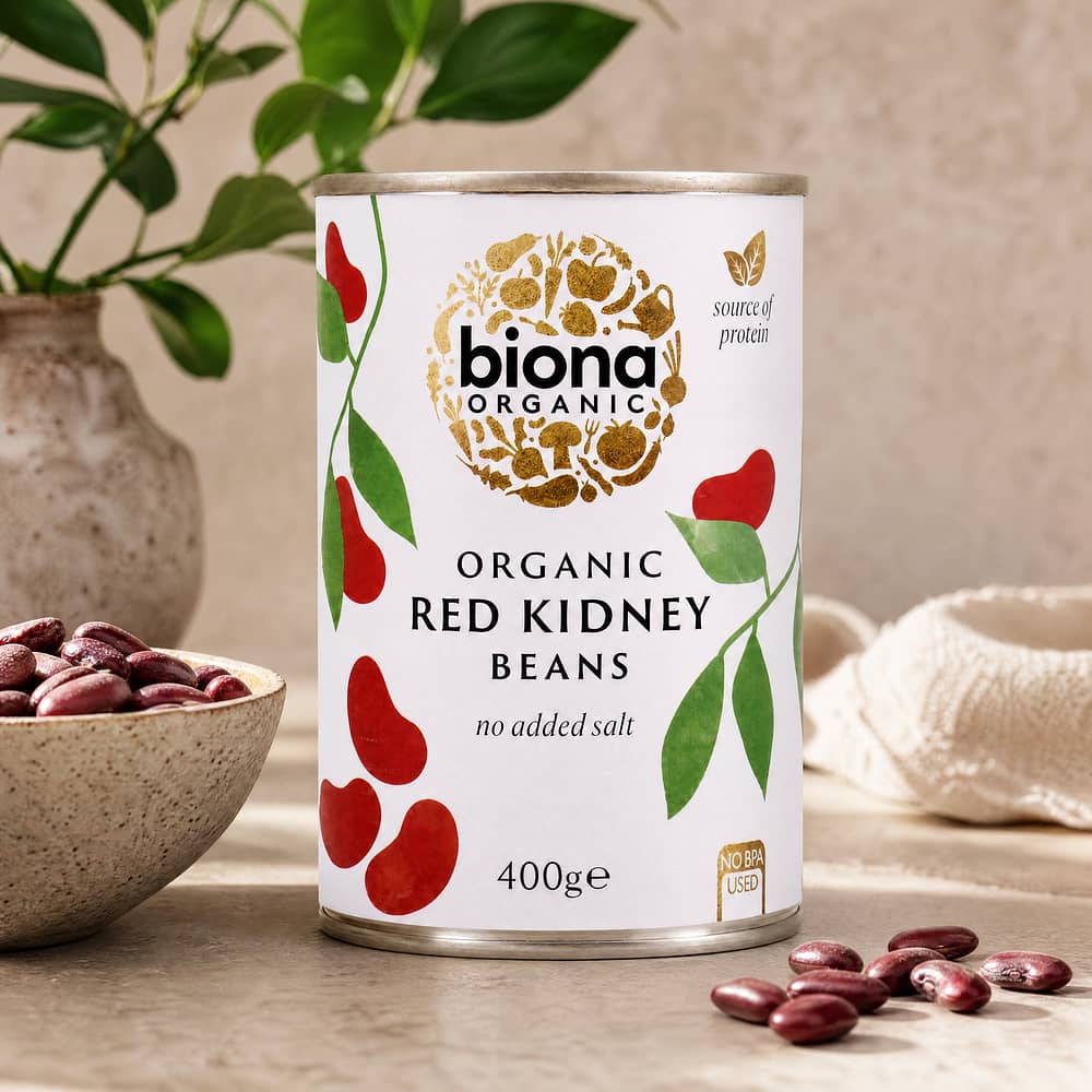 Biona Organic Red Kidney Beans Rote Kidneybohnen 240 Gramm Abtropfgewicht Produktbild