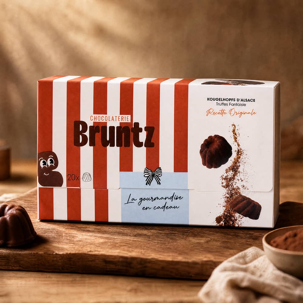 Bruntz Kougelhopfs Kakaokonfekt 100 Gramm Produktbild