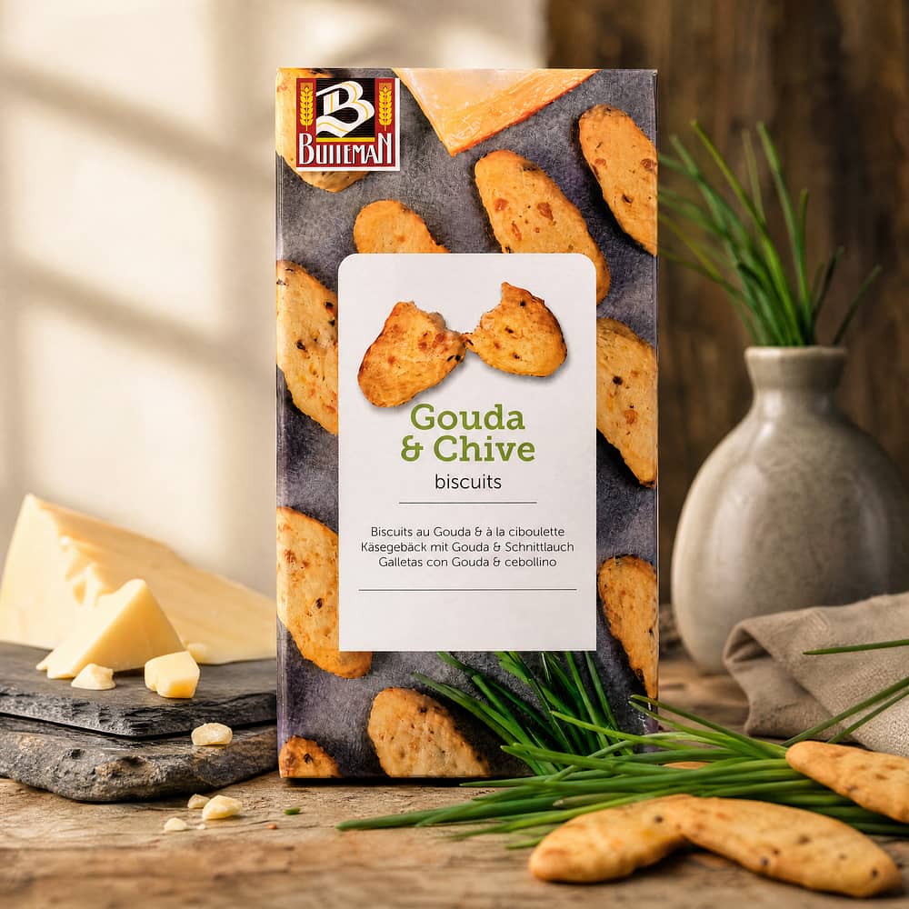 Buiteman Gouda & chive Käsegebäck mit Schnittlauch 75 Gramm Produktbild
