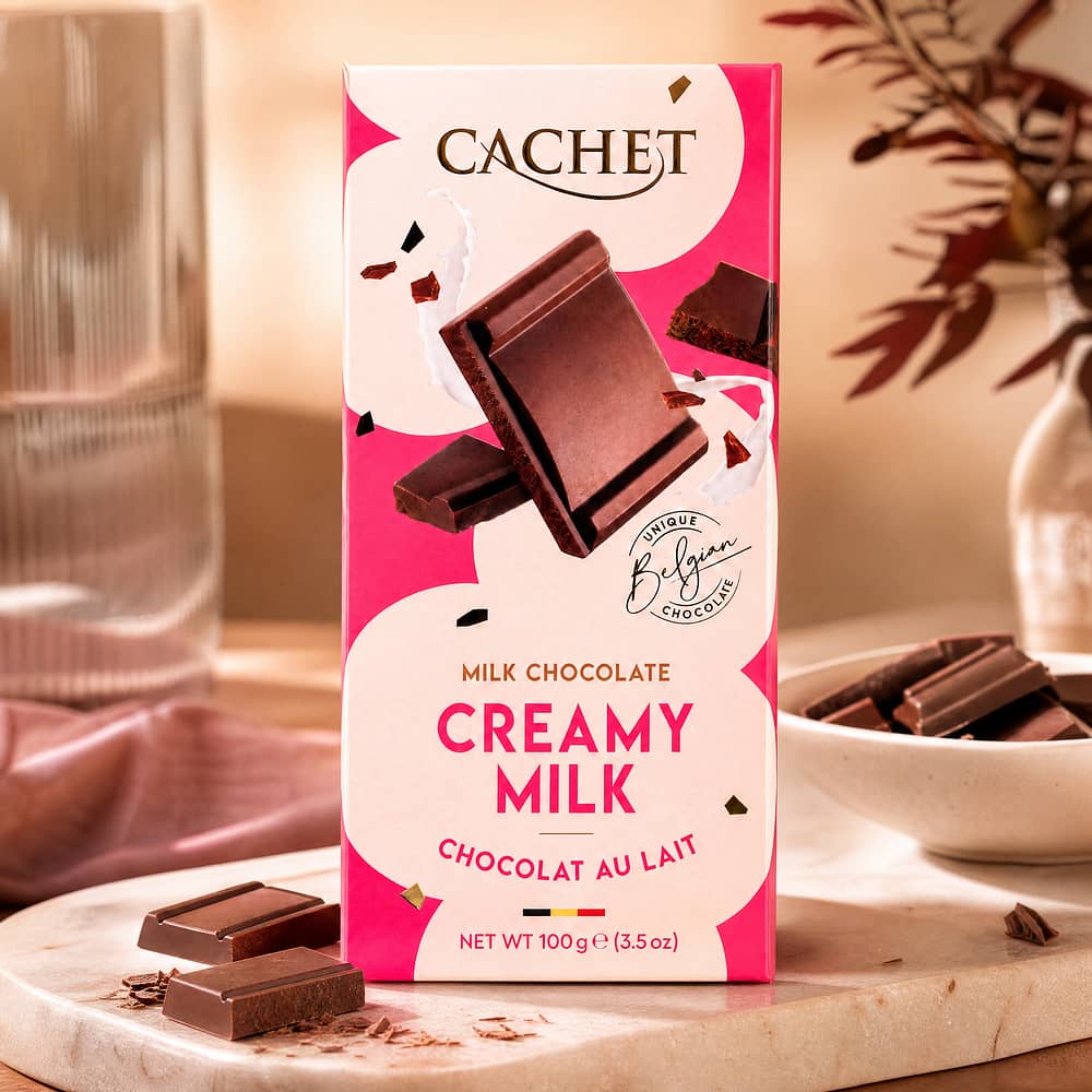 Cachet Creamy Milk Vollmilchschokolade 31% 100 Gramm Produktbild