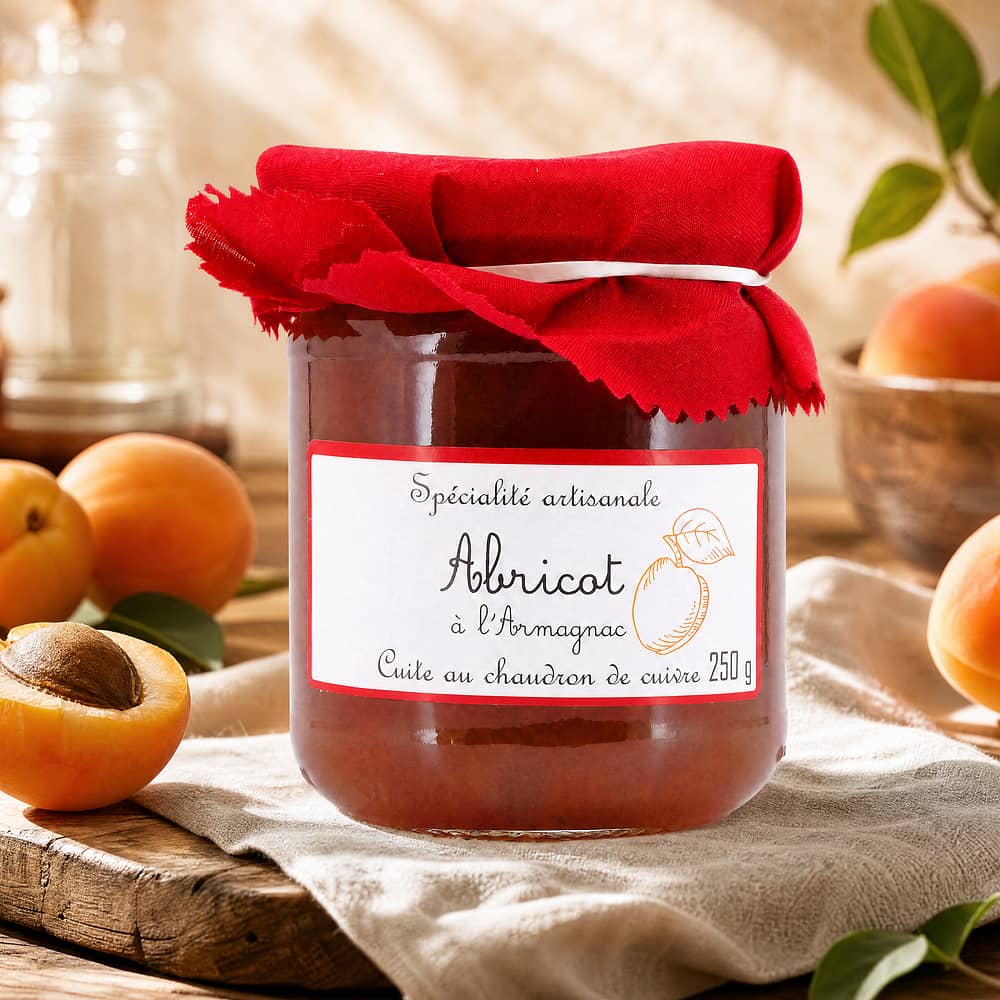 Confiture artisanale Abricot à l´Armagnac Aprikose Aufstrich mit Armagnac 250 Gramm/ 1.0% vol Produktbild