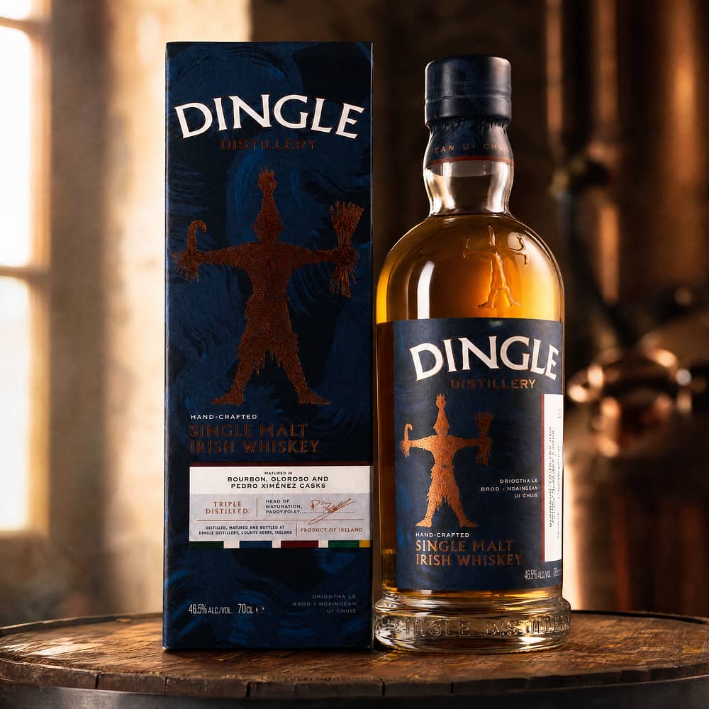 Dingle Single Malt Irish Whiskey Matured In Bourbon And Sherry Casks 0,70 Liter/ 46.5% vol Produktbild