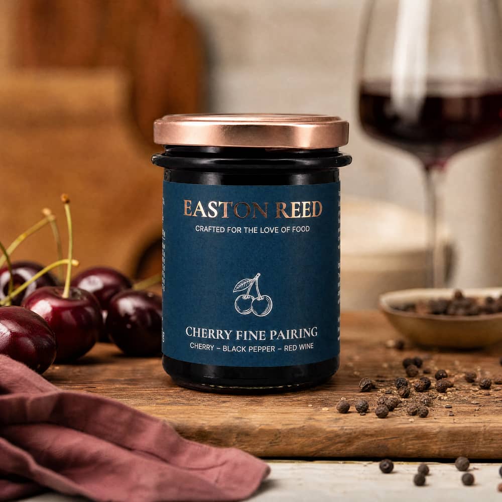 EASTON REED Cherry Fine Pairing Kirsch-Chutney mit schwarzer Pfeffer & Rotwein 230 Gramm Produktbild