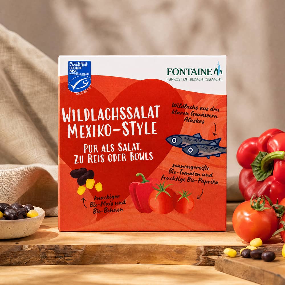 Fontaine Wildlachssalat Mexiko-Style 200g 200 Gramm Produktbild