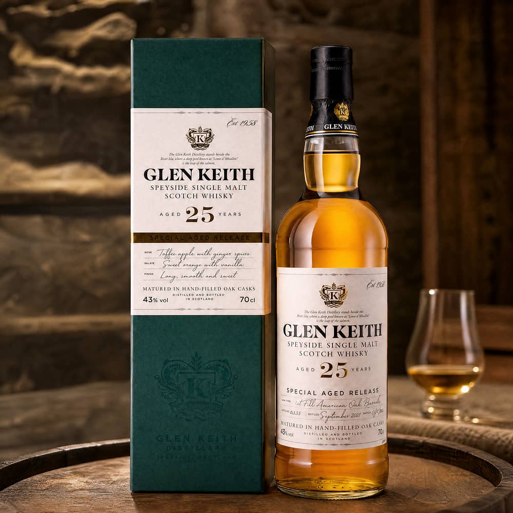 Glen Keith 25 Jahre Special Aged Rellease 0,70 Liter/ 43.0% vol Produktbild