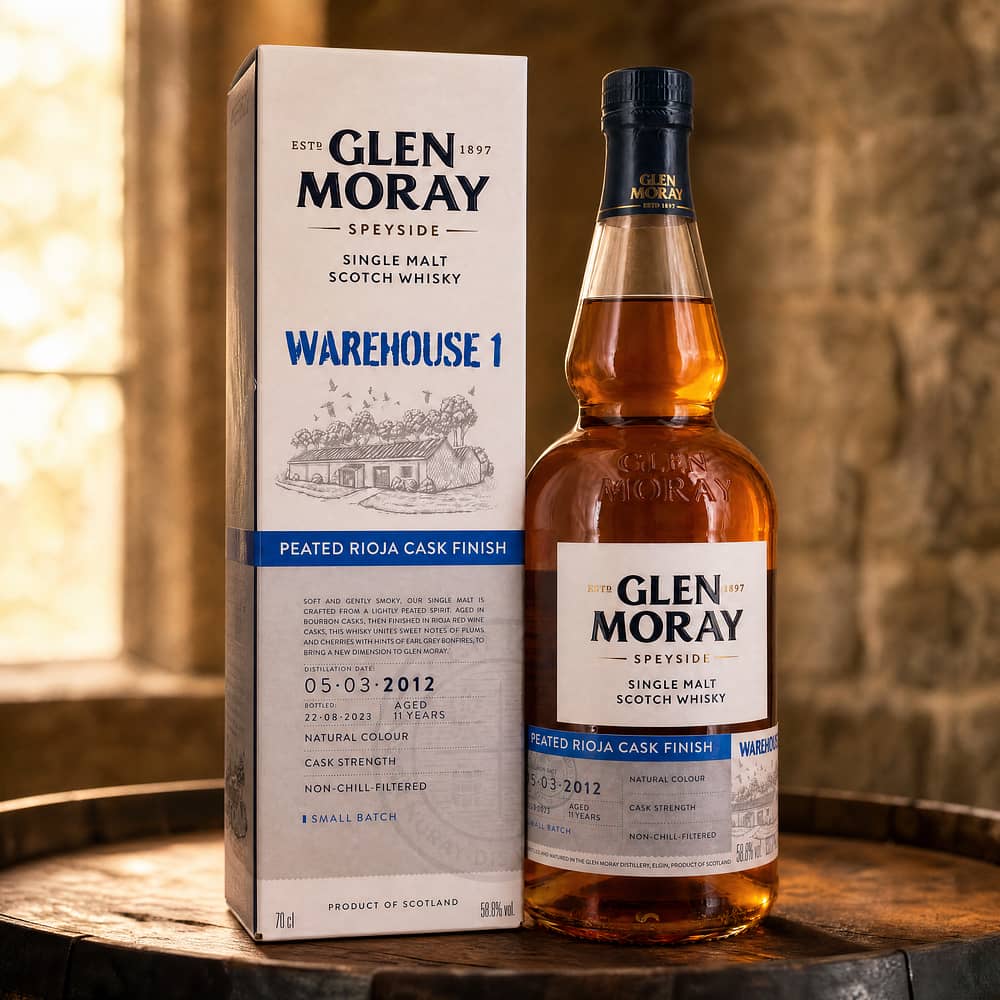 Glen Moray Warehouse 1 2012 Peated Cask Finish 0,70 Liter/ 58.8% vol Produktbild