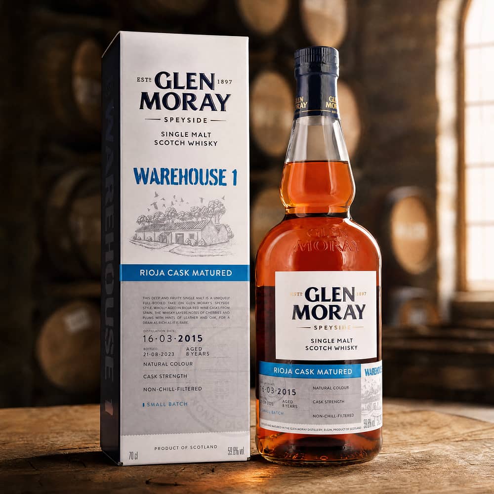 Glen Moray Warehouse 1 2015 Rioja Cask Matured 0,70 Liter/ 59.8% vol Produktbild