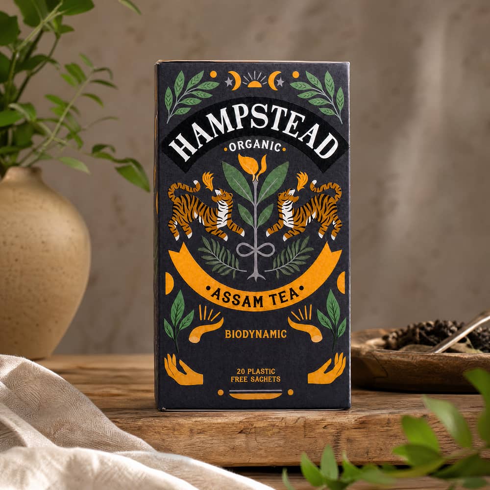 Hampstead Tea BIO Organic Assam Imperial 20 Teebeutel 40 Gramm Produktbild