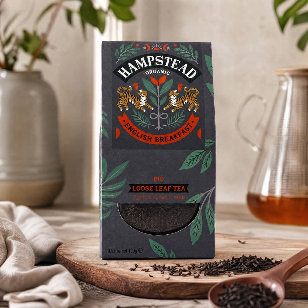Hampstead Tea BIO Organic English Breakfast loser Tee 100 Gramm Produktbild