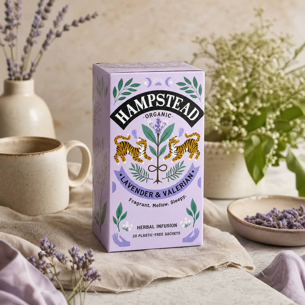 Hampstead Tea Meditate your Spirit Lavender & Valerian 20 Teeebeutel 20 Gramm Produktbild