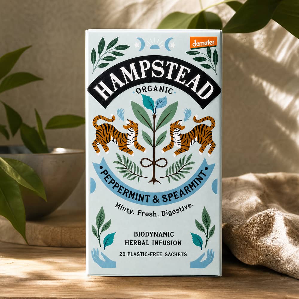 Hampstead Tea Peppermint & Spearmint 20 Teebeutel 30 Gramm Produktbild
