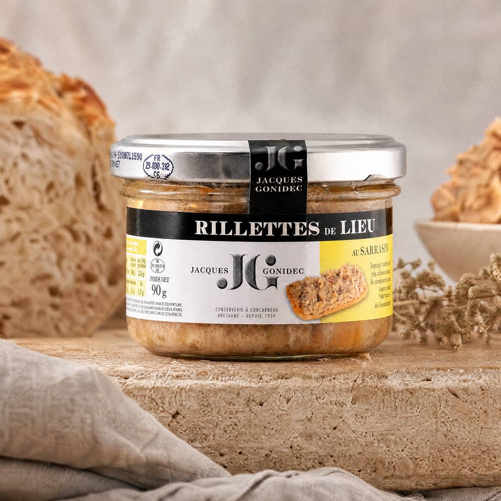 Jacques Gonidec Seelachsrillettes mit BIO-Buchweizen 90 Gramm Produktbild