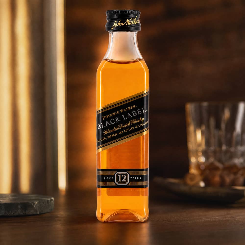 Johnnie Walker 12 Jahre Black Label Miniatur Black Label PET-Flasche 0,050 Liter/ 40.0% vol Produktbild