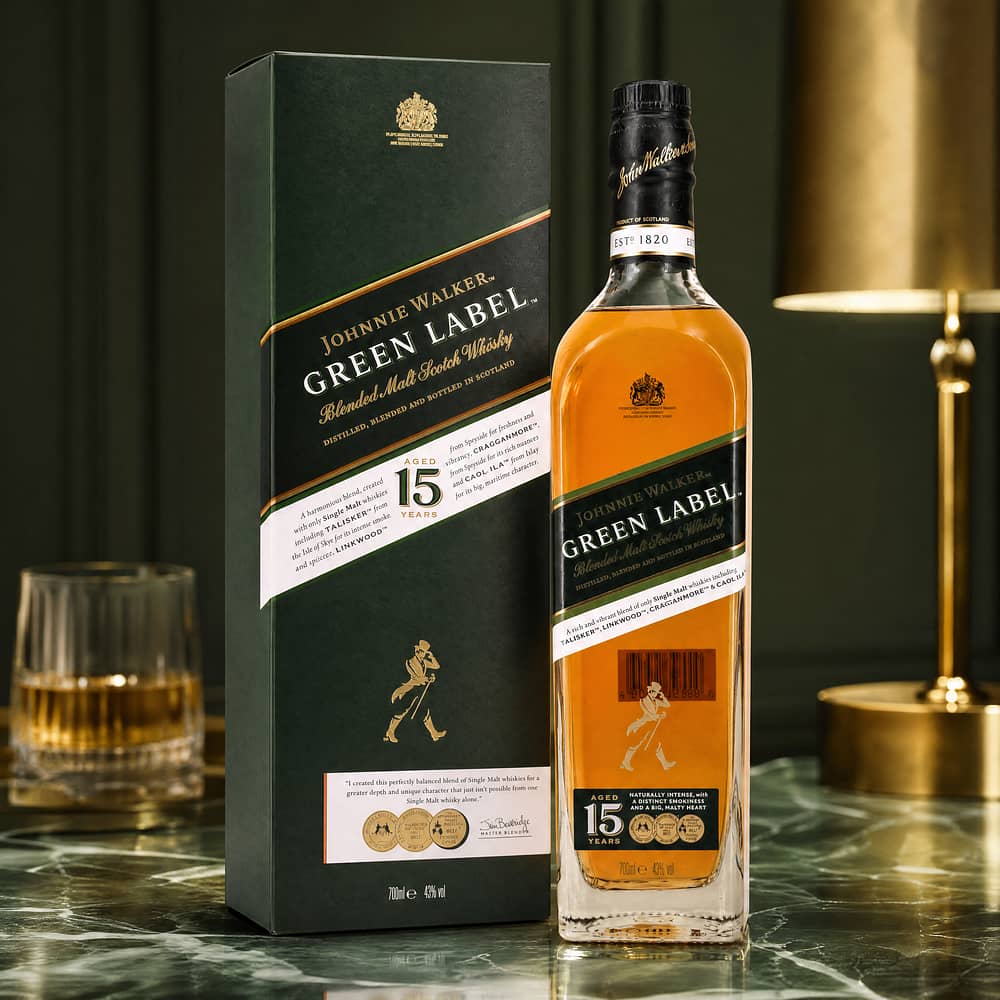 Johnnie Walker 15 Jahre Green Label 0,70 Liter/ 43.0% vol Produktbild