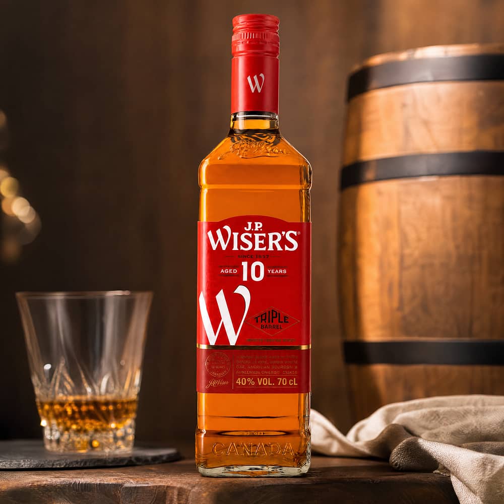 J.P.Wiser's 10 Jahre Tripple Barrel Canadian Whisky 0,70 Liter/ 40.0% vol Produktbild