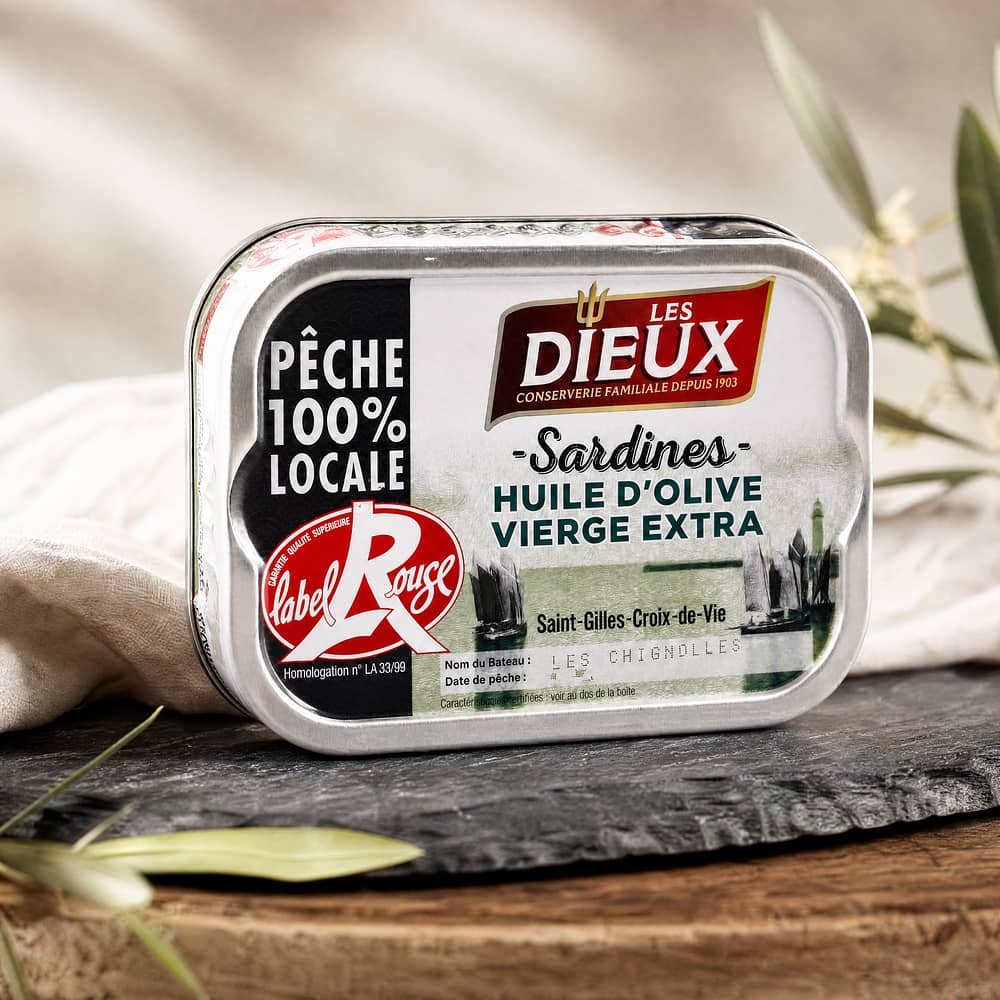 Le Trésor des Dieux Sardinen in Olivenöl Extra Label Rouge 115g 86,30 Gramm Abtropfgewicht Produktbild