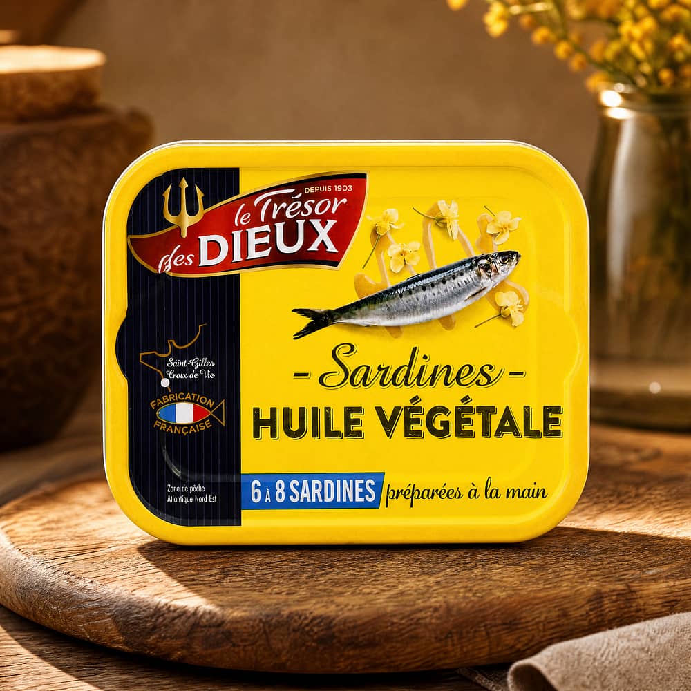 Le Trésor des Dieux Sardinen in Planzenöl 173g 70 Gramm Abtropfgewicht Produktbild