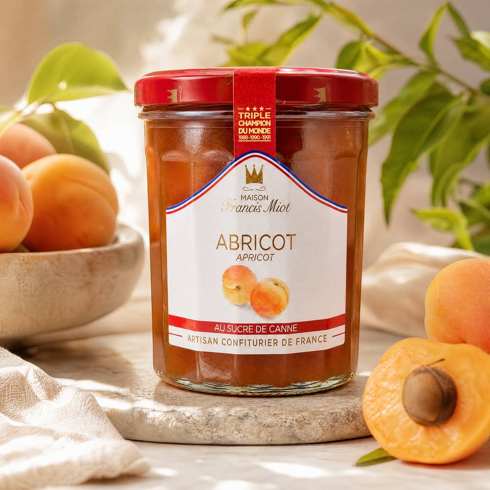 Maison Francis Miot Apricot Aprikose Fruchtaufstrich mit Rohrzucker 340 Gramm Produktbild