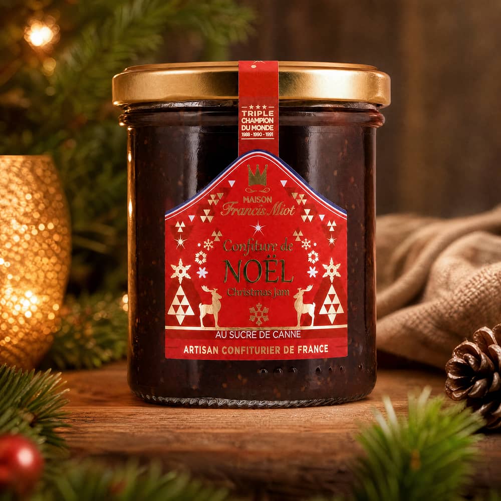 Maison Francis Miot Confiture de Noel Weihnachtliche Mischung mit 2,5% Rum 220 Gramm/ 2.5% vol Produktbild