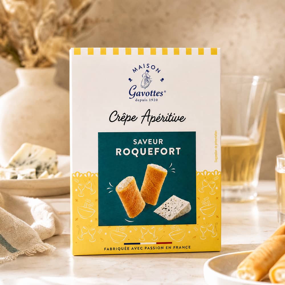 Maison Gavottes Crêperöllchen mit Roquefortgeschmack 110 Gramm Produktbild
