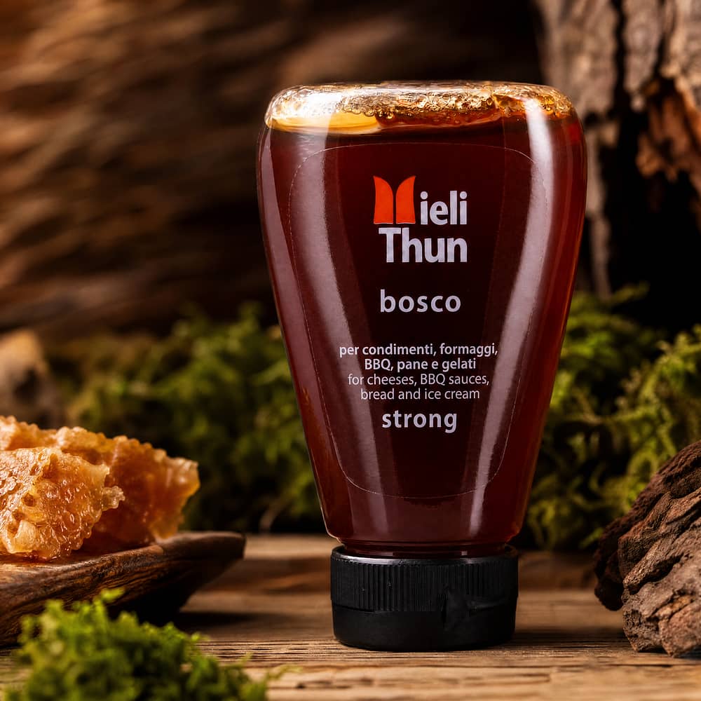 Mieli Thun bosco strong Waldhonig in Spenderflasche 250 Gramm Produktbild