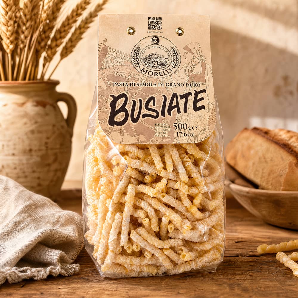Morelli Busiate Nudeln aus Hartweizengrieß 500 Gramm Produktbild