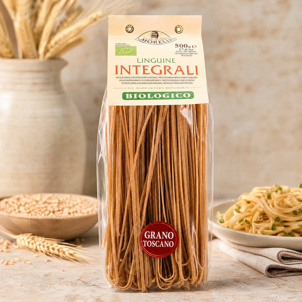 Morelli Linguine Integrali BIO-Vollkornteigwaren aus Hartweizengrieß 500 Gramm Produktbild