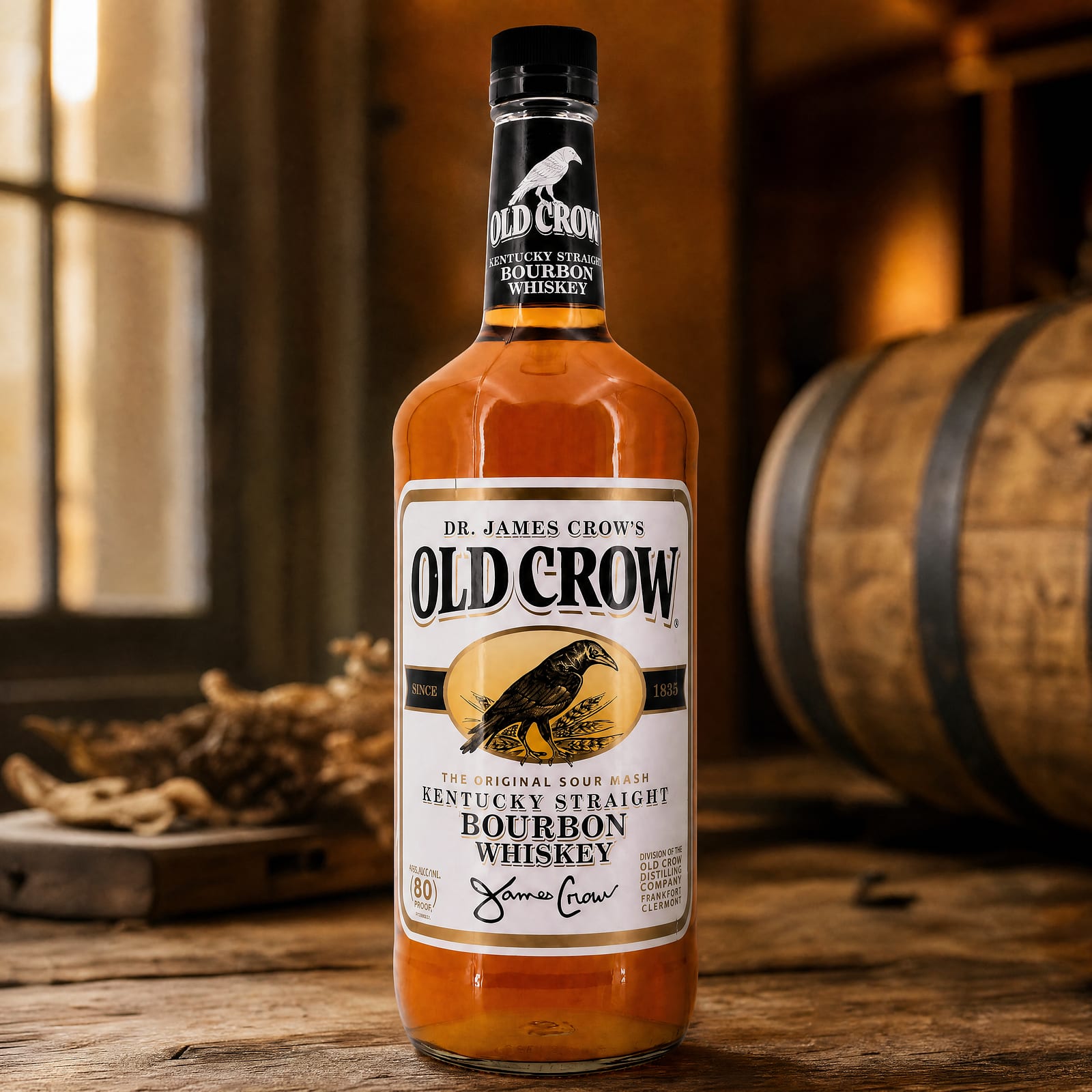 Old Crow Kentucky Straight Bourbon Whiskey Literflasche 1 Liter
