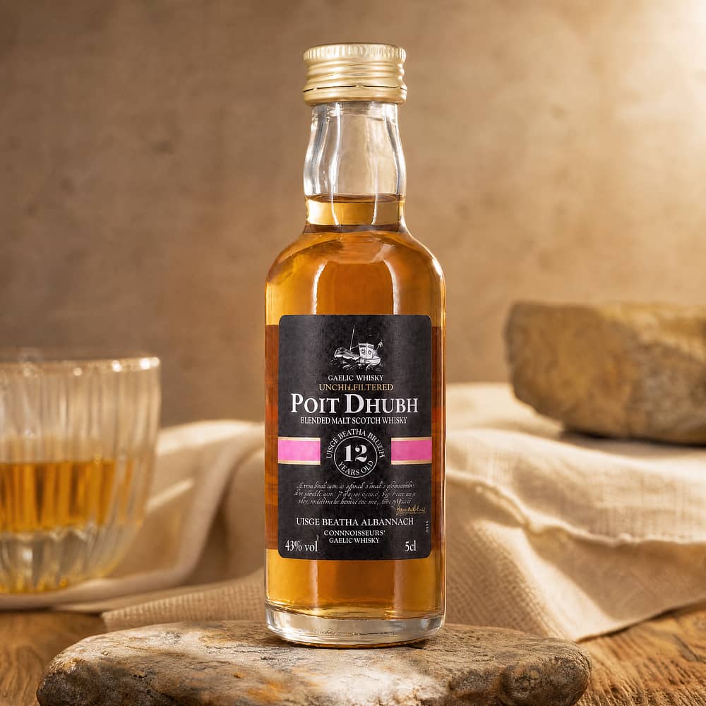 Poit Dhubh 12 Jahre Miniatur Gaelic Whisky 0,050 Liter/ 43.0% vol Produktbild