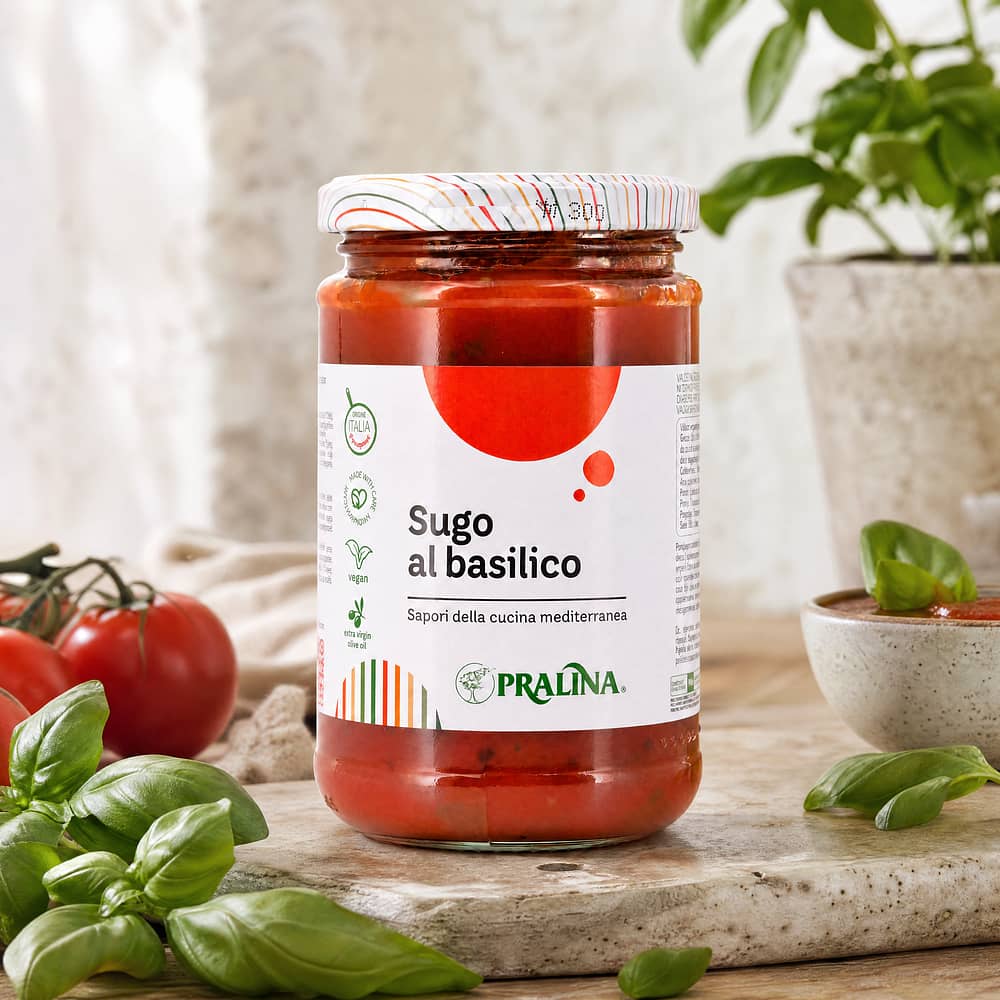 Pralina Sugo al Basilico Tomatensauce mit Basilikum 280 Gramm Produktbild