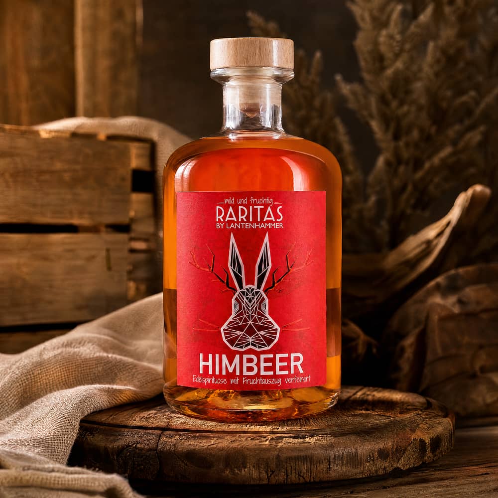 Raritas Himbeere Edelspirituose mit Fruchtauszug verfeinert 0,50 Liter/ 32.0% vol Produktbild