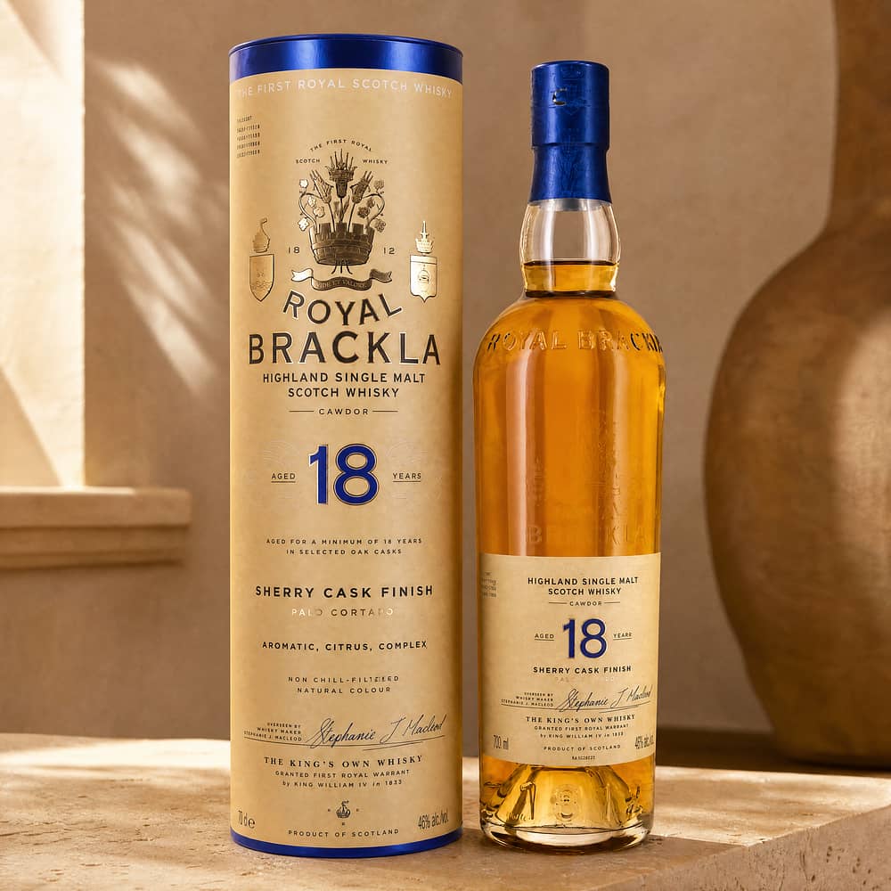 Royal Brackla 18 Jahre Sherry Cask Finish Palo Cortado 0,70 Liter/ 46.0% vol Produktbild