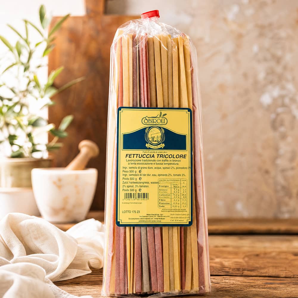 Sbiroli Fettuccia Tricolore 500 Gramm Produktbild