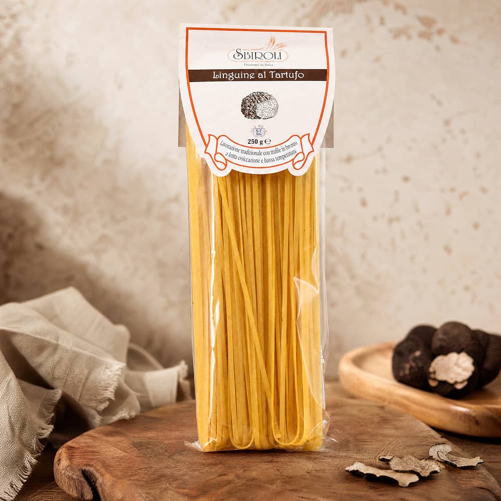 Sbiroli Linguine al Tartufo Linguine mit 1% Sommertrüffel 250 Gramm Produktbild