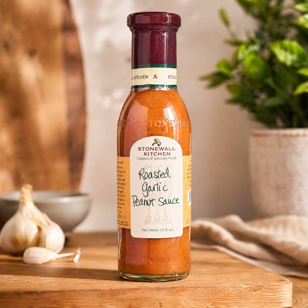 Stonewall Kitchen Roasted Garlic Peanut Sauce 0,330 Liter Produktbild