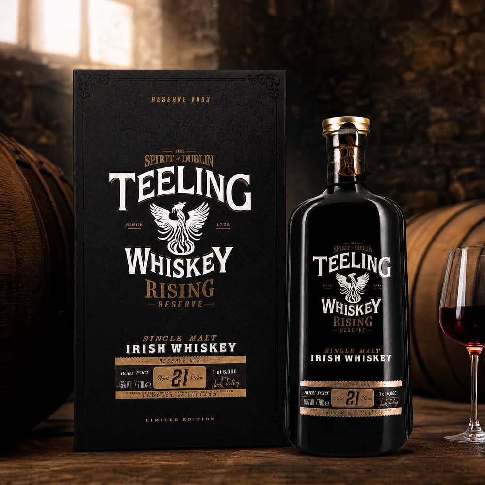 Teeling 21 Jahre Rising Reserve #3 Ruby Port Cask Finish 0,70 Liter/ 46.0% vol Produktbild