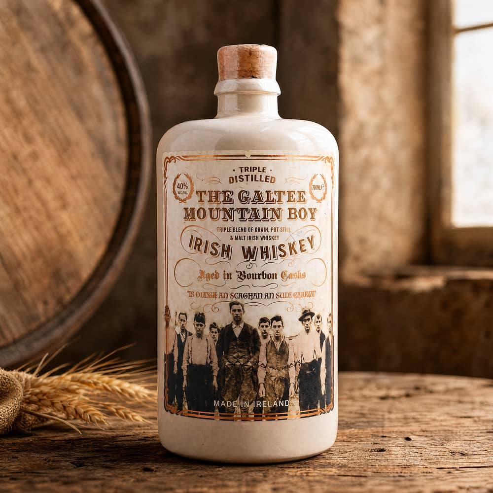 The Galtee Mountain Boy Irish Whiskey im Tonkrug 0,70 Liter/ 40.0% vol Produktbild