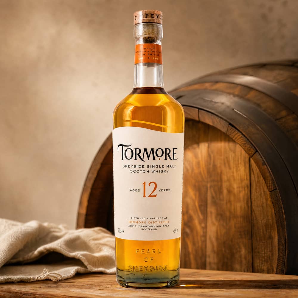 Tormore 12 Jahre Bourbon, Cream Sherry & Toasted White American Oak Casks 0,70 Liter/ 46.0% vol Produktbild