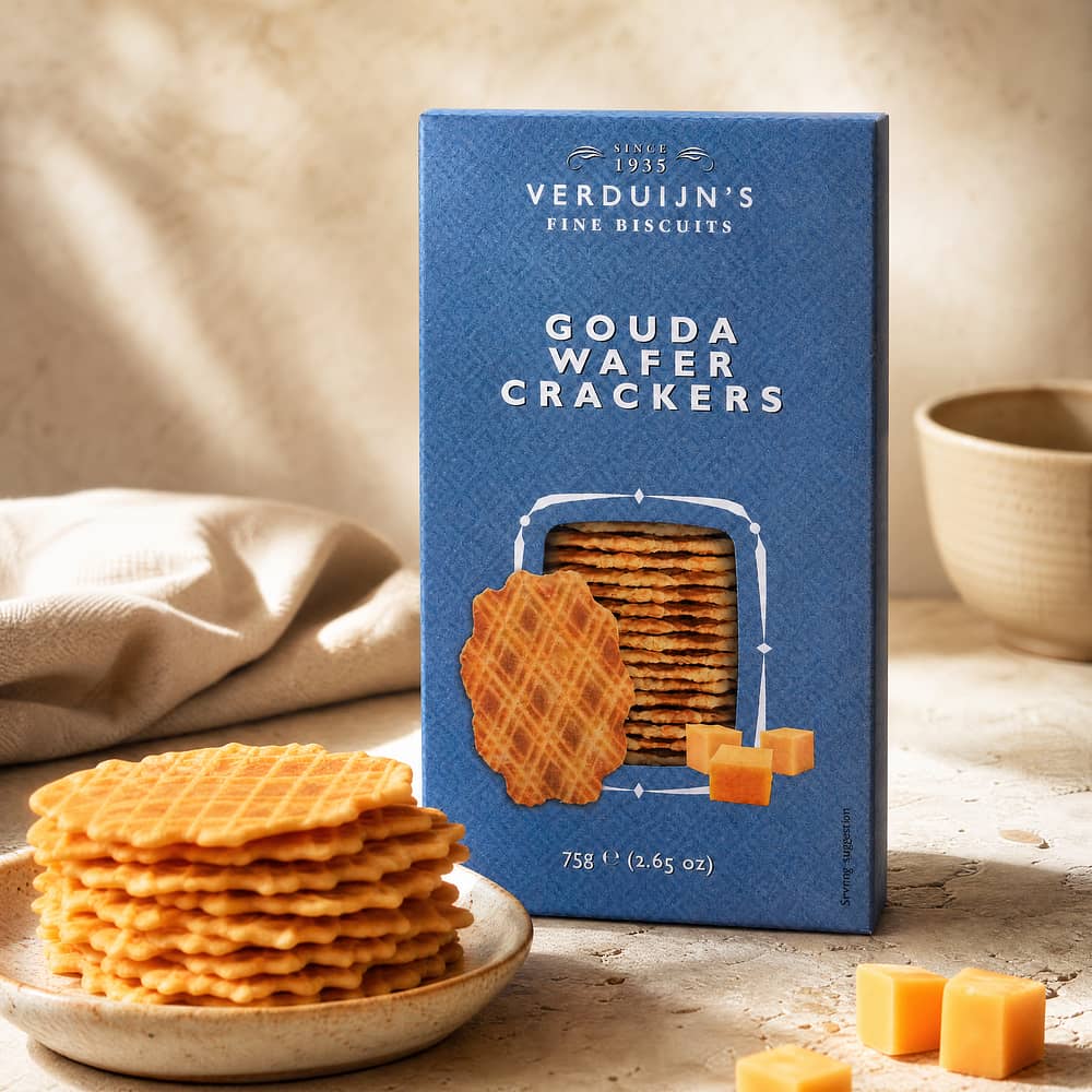Verduijn's Gouda Wafer Crackers Käsewaffeln 75 Gramm Produktbild