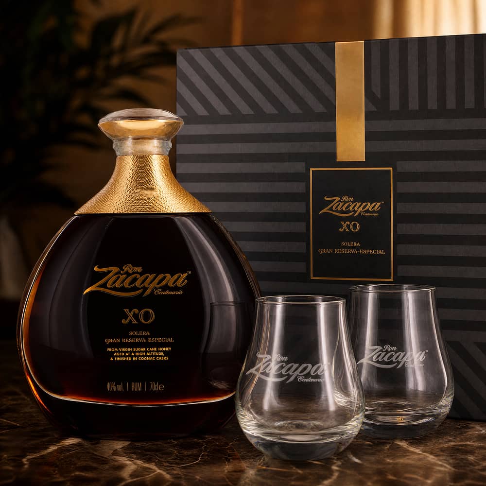 Zacapa Centenario XO Solera Gran Reserva Especial mit 2 Stück Zacapa Gläser 0,70 Liter/ 40.0% vol Produktbild