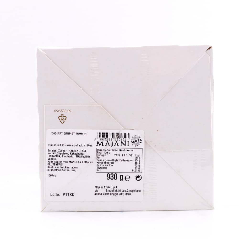MAJANI Fiat Cremino Granellati Pistazie 100 Stück einzeln verpackt 0,930 KG Produktbild