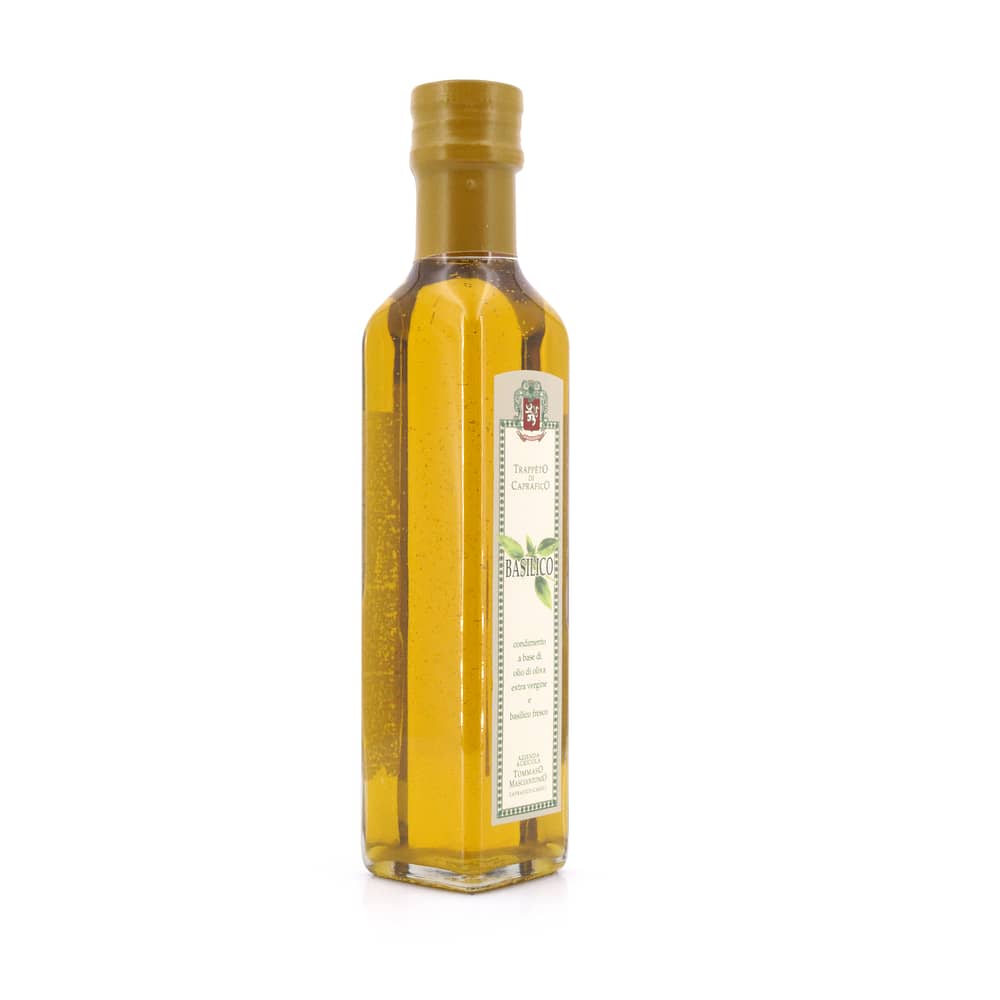 Masciantonio Olio Extra Vergine Al Basilico Olivenöl mit Aroma des Basilikums 0,250 Liter Produktbild