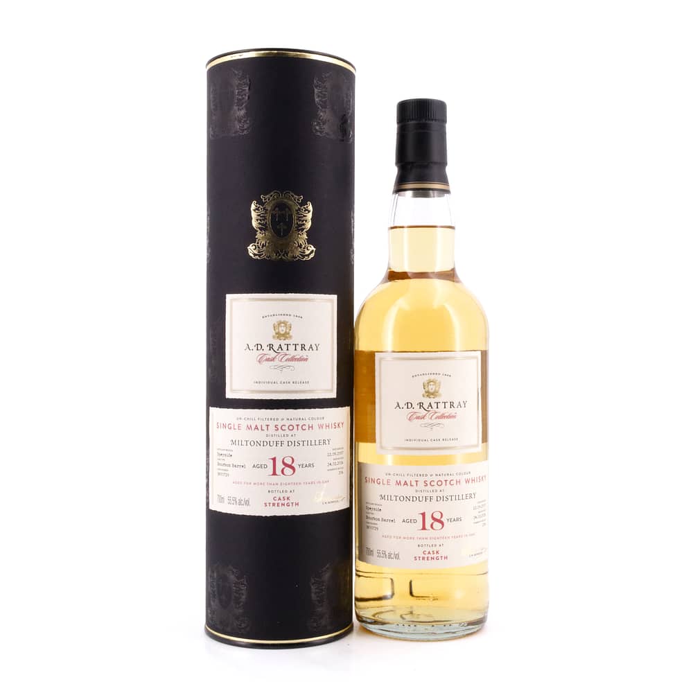 A.D. Rattray Miltonduff 18 Jahre Bourbon Barrel Cask Strength