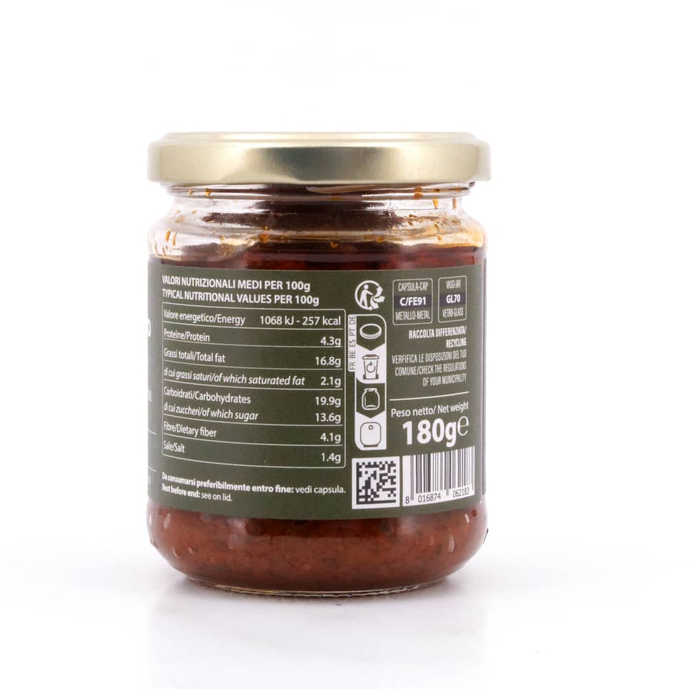 Pralina Pesto Rosso Piccante Roter Pesto scharf 180g Glas 180 Gramm Produktbild