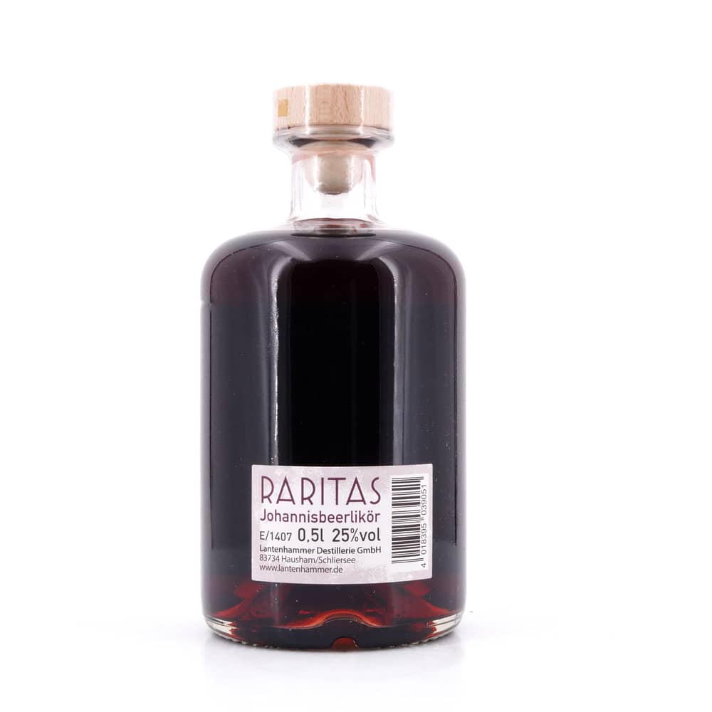 Raritas Johannisbeerlikör aus regionalen Schwarzen Johannisbeeren 0,50 Liter/ 25.0% vol Produktbild