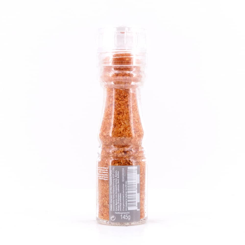 SAVOR CREATIONS Salzmühle mit Espelette Pfeffer Meersalz 145 Gramm Produktbild