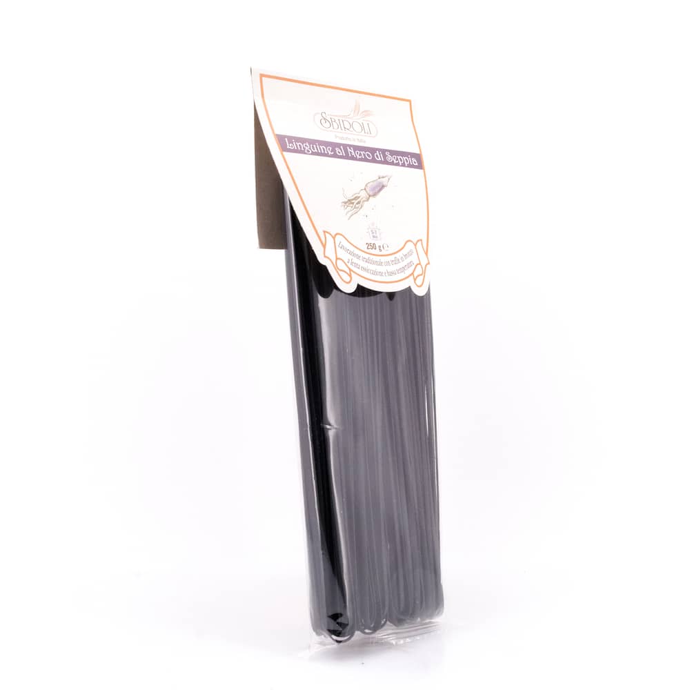 Sbiroli Linguine al Nero di Seppia Linguine mit Tintenfisch 250 Gramm Produktbild