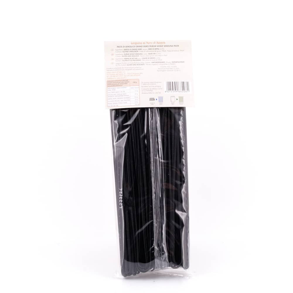 Sbiroli Linguine al Nero di Seppia Linguine mit Tintenfisch 250 Gramm Produktbild