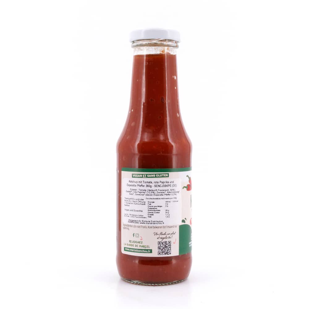 Senchou Pur Ketch`up Piment D´Espelentte Roter Paprika Tomaten Ketchup mit Espelette Pfeffer 360 Gramm Produktbild