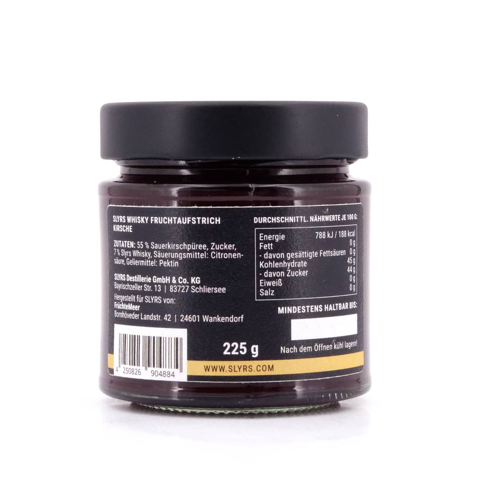 Slyrs Fruchtaufstrich Kirsche mit Whisky 225 Gramm/ 7.0% vol Produktbild